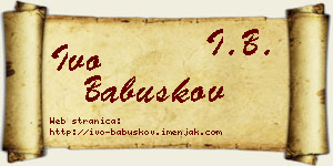 Ivo Babuškov vizit kartica